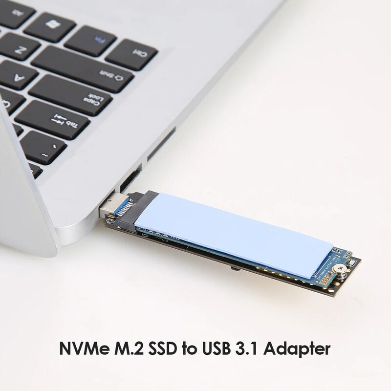 NVMe to USB 어댑터 RTL9210 칩 M.2 NGFF M 키 SSD to USB 3.1 유형 A 카드 HDD 케이스 (USB 케이블 파우치 포함) New Dropshipping Hot