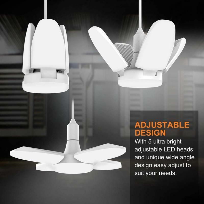 Składana lampa garażowa LED ułatwia życie w domu i poprawia jakość życia jasna biała żarówka szerokie zastosowanie