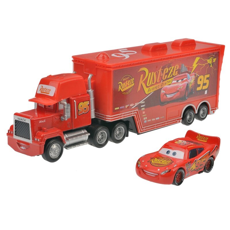 Disney Pixar-coches 3 de Rayo McQueen Jackson Storm Cruz Mack tío Truck 1:55, modelo de coche fundido a presión, juguetes para niños, conjunto de regalo