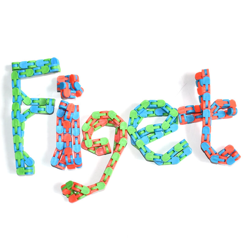 Śmieszne Fidget łańcuch zabawka antystresowa dla dzieci dzieci rower dla dorosłych łańcuch Fidget Spinner bransoletka wąż Puzzle Educatiaonal zabawki