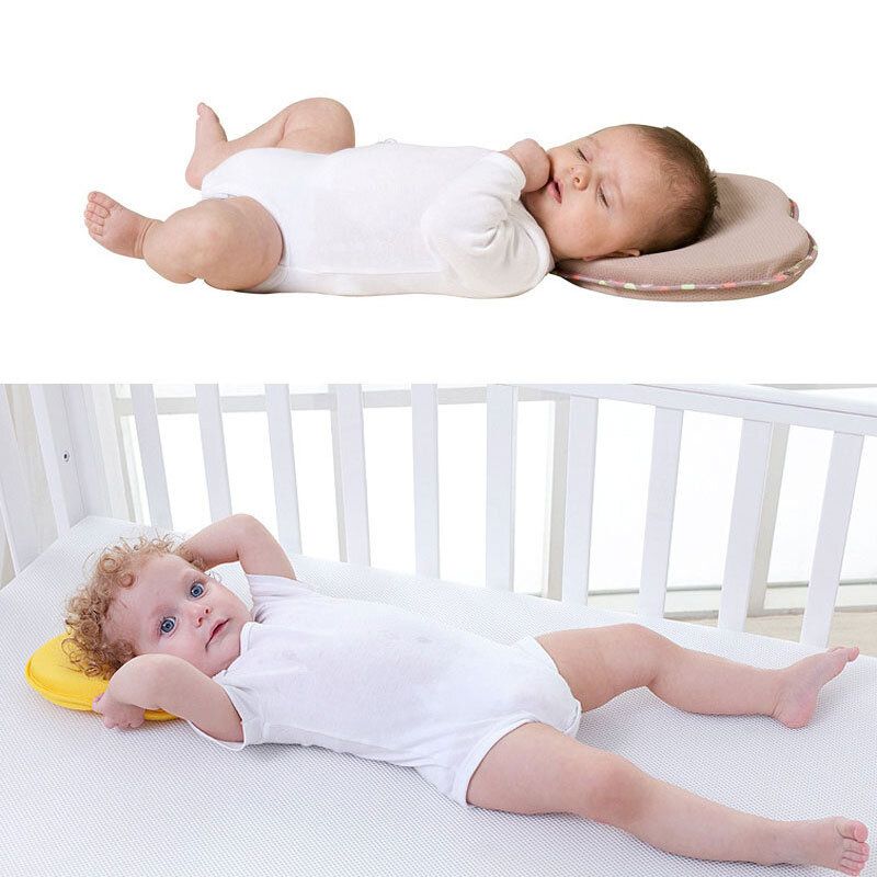 0-18 meses recém-nascidos dormindo estilo travesseiro forma do coração do bebê cabeça proteção macio travesseiro cuidados de plástico forma travesseiro memória esteira
