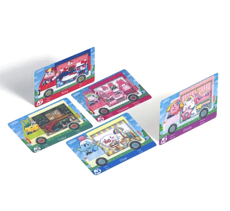 6 Stks/partij Hoge Kwaliteit S5 Chelsea Cv Auto Animal Crossing Card Nieuwe Welkom Dier Auto Card Nfc Voor Schakelaar Spel kaart (S1-S6)