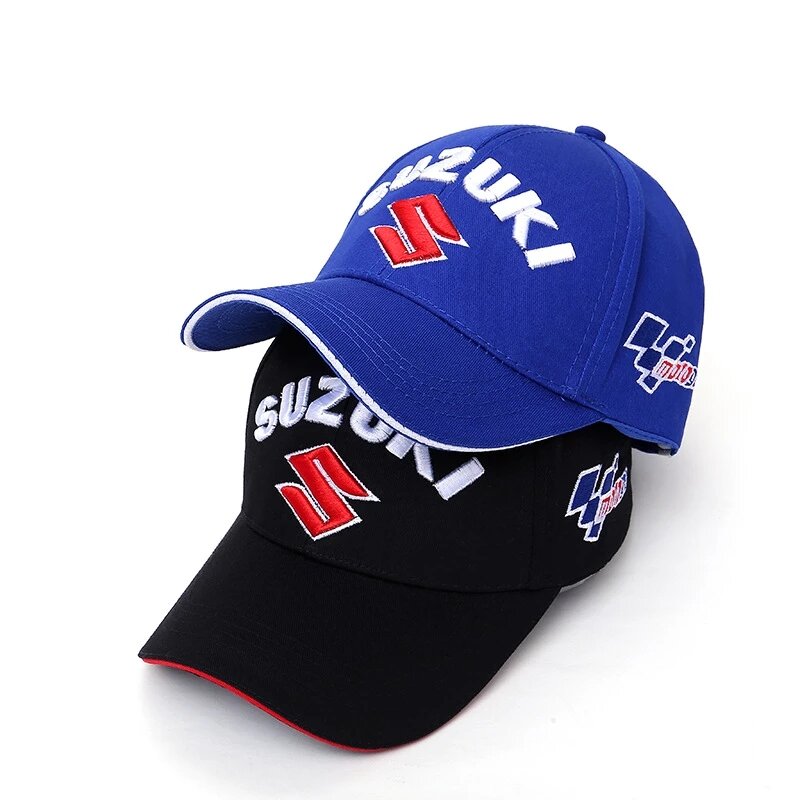 Moda bawełniana czapka z motywem wyścigów Outdoor sportowa czapka z daszkiem SUZUKI 3D wyszywane litery Casual czapka typu Snapback motocykl samochód Trucket kapelusz