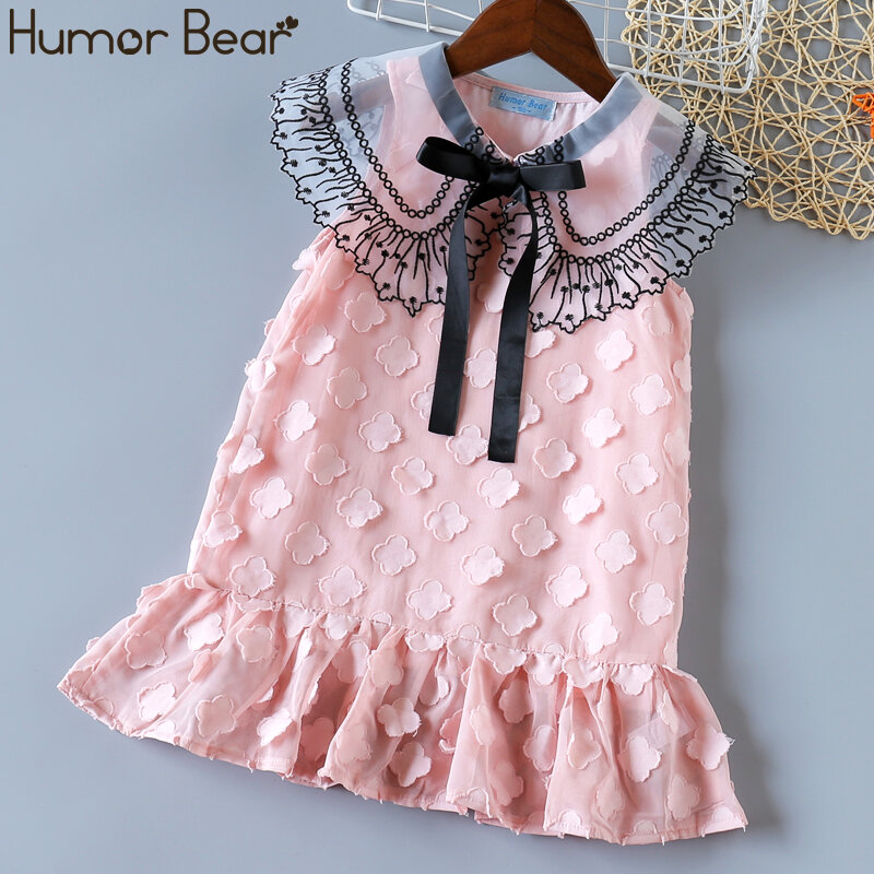 Humor Bear-فستان صيفي للفتيات الصغيرات ، فستان الأميرة ، عصري ، بدون أكمام ، ذهبي ، نجم صغير ، ملابس أطفال