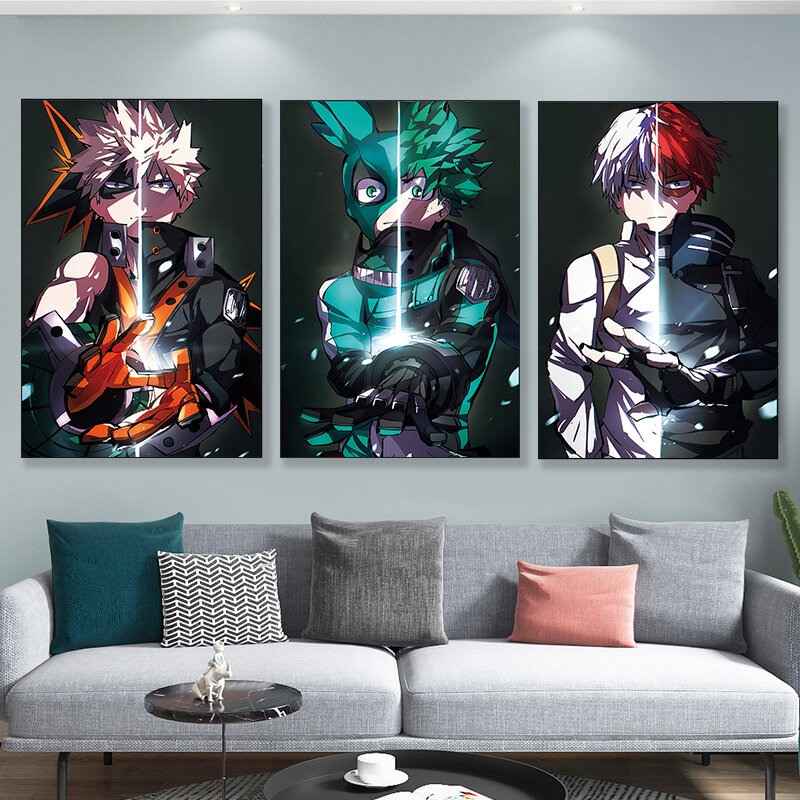 Janopense Anime My Hero Academia Canvas Poster Wall Art Print immagine di pittura di alta qualità per soggiorno camera da letto Home Decor
