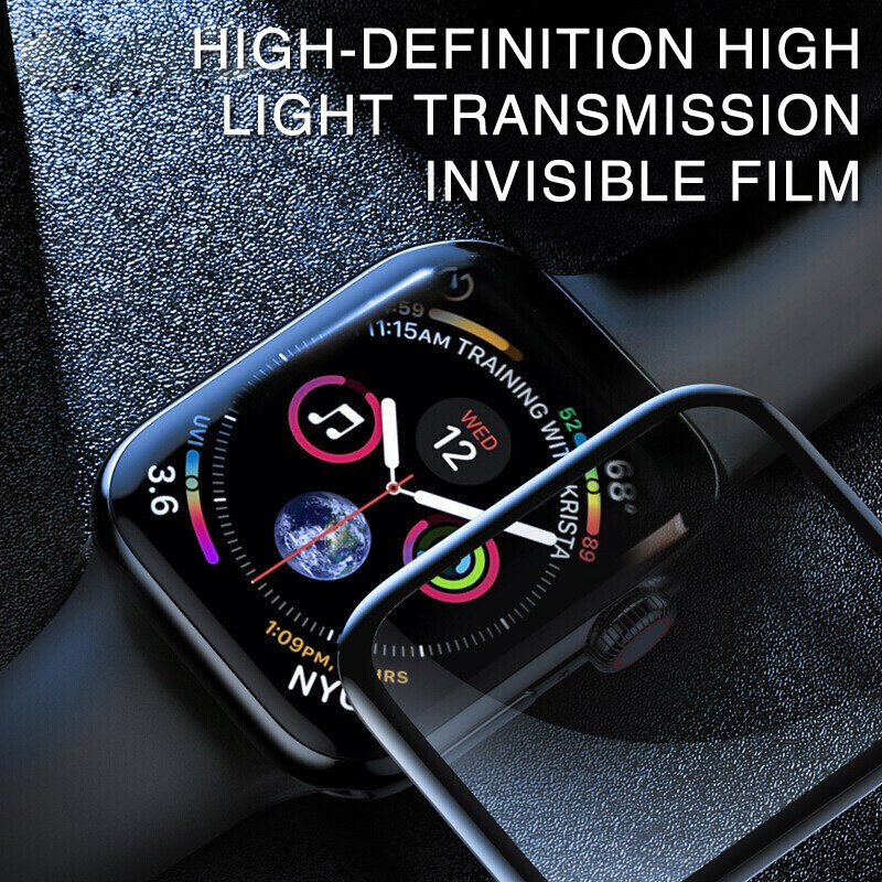 Película de vidro para apple watch, cobertura total, protetor de tela para iwatch 38mm, 40mm, 42mm, 44mm, séries 6 se 5, 4, 3, 2, 1