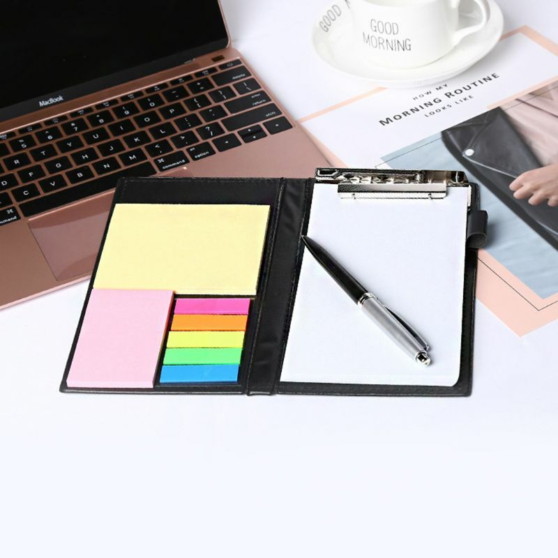 Креативный блокнот с липкими нотами, канцелярский кожаный дневник, записная книжка с ручкой для офиса