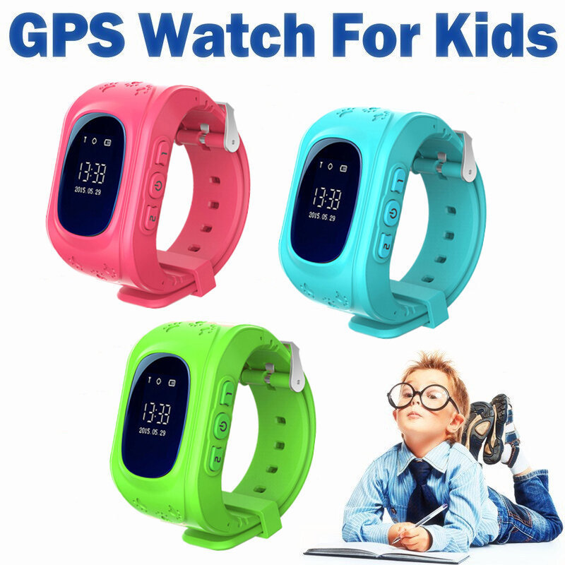 Crianças gps relógio rastreador bebê gps lbs posicionamento anti perdido sos ios android sim telefone relógio de pulso crianças relógio inteligente q50 1pcs