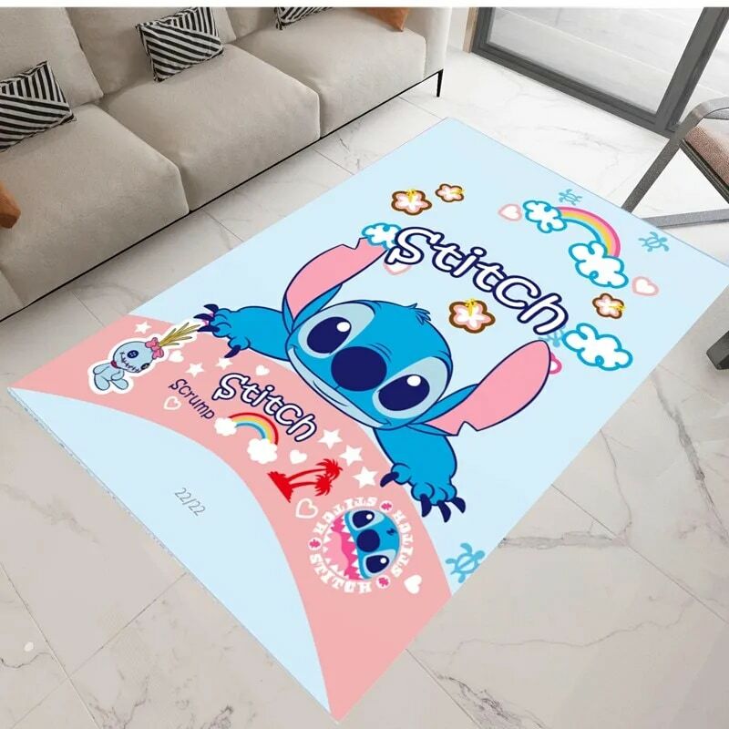 Tapis Disney Lilo & Stitch 100x160cm, tapis lavable pour salon