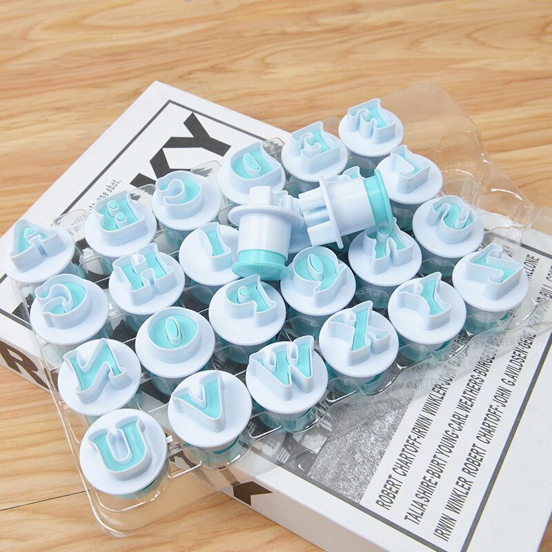 Mini cachimbos de plástico com letras para decoração, utensílios para decoração de bolo, fondant de chocolate, cookies, cortador, cupcake