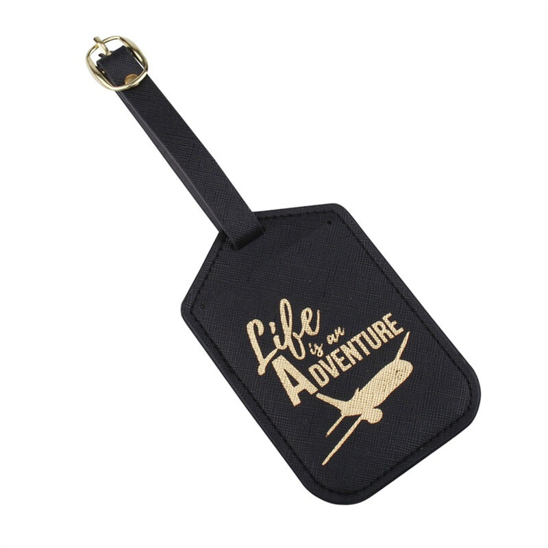 Airplane Luggage Tag Pu Leather Suitcase Name Id Address Holder Portable Baggage Boarding Tag Label Unisex Travel Accessories