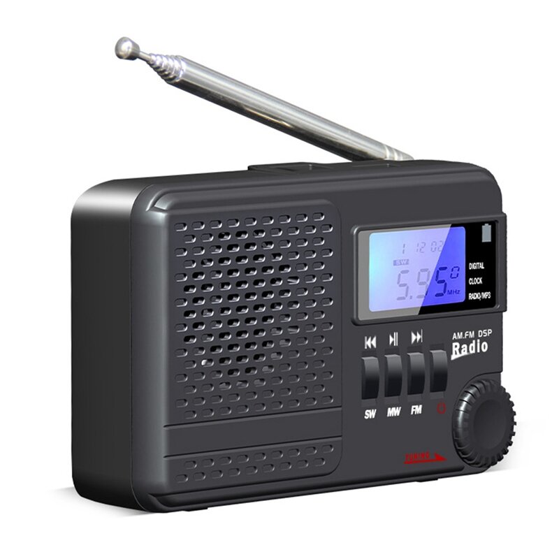 FM AM 라디오, 휴대용 AM FM 라디오 충전식 라디오, 이어폰 잭이있는 디지털 주파수 변조 라디오