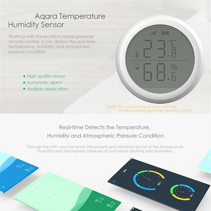 ZigBee – capteur intelligent de température et d'humidité, hygromètre d'intérieur, thermomètre avec écran LED, fonctionne avec Hub ZigBee