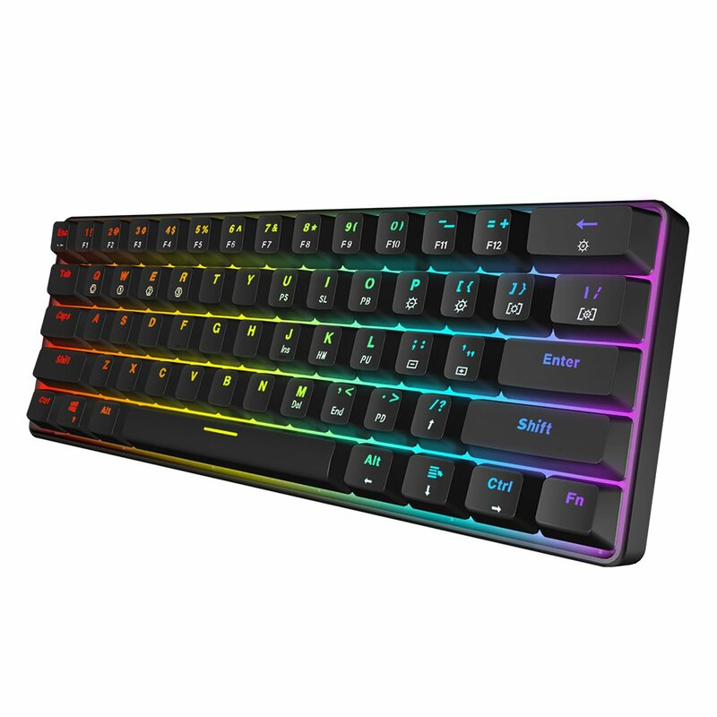 GK61 teclado cambiable 60% RGB Kit personalizado placa de montaje PCB caja Gamer teclado de sensación mecánica teclado para juegos teclado RGB