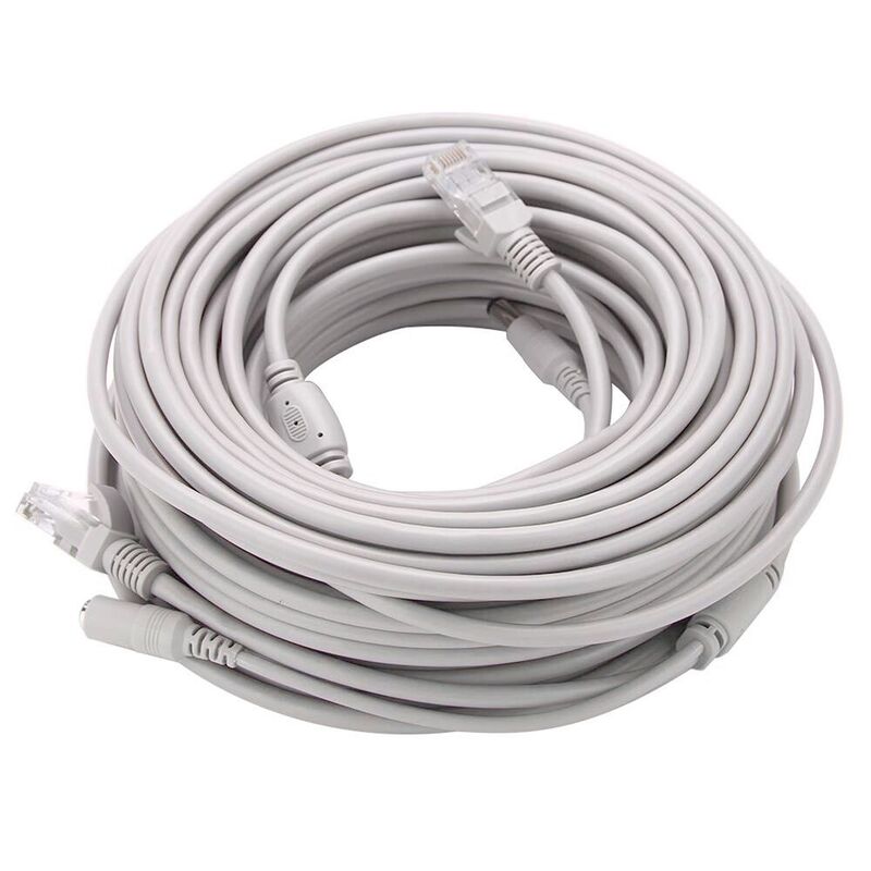 Cable CCTV RJ45 para videovigilancia, cable de cámara de red Ethernet, alimentación de CC, extensión de red Lan, 5/10/20/30m, cámara IP