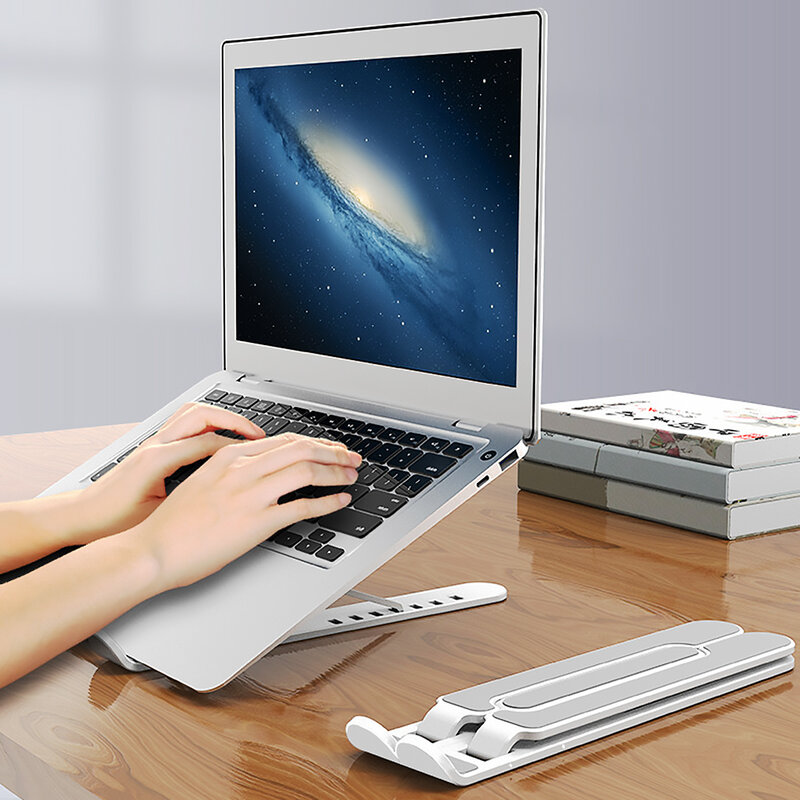 Портативный ноутбук стенд Opvouwbaar высота регулируемая поддержка основе компьютер охлаждающая подставка полые Ontwerp ноутбук держатель