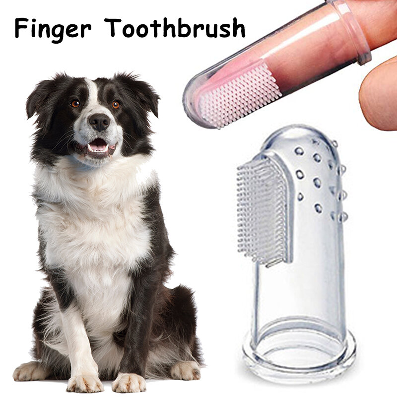 Cepillos de dientes para perros y gatos, cepillo de dientes profesional para dedos de mascotas, herramienta para el cuidado de los dientes, sarro, mal aliento, limpiador de perros y gatos