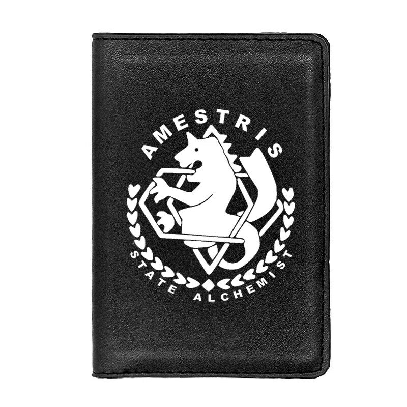 New Arrivals Classic Fashion Amestris State Alchemist Printing High Quality Leather Passport Case