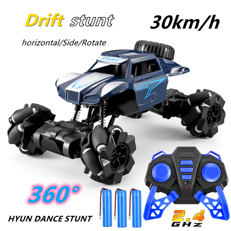 1/16 2.4G 4WD 360° RC Car 30km/h Stunt Off-Road Drift High Speed Twist Waterproof Radio Control Vehicle RTR Model Toy for Kids