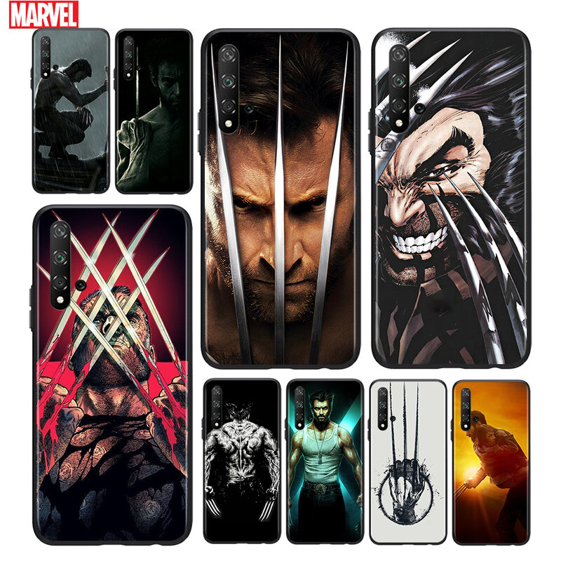 Marvel Superhero Wolverine per Huawei Honor 9S 9A 9C 9X 8X MAX 10 9 Lite 8A 7C 7A 9N 9i Pro custodia per telefono in Silicone nero
