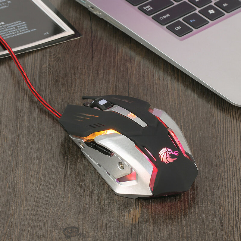 2.4G Adjustable 7 Tombol Optik USB Wired Gaming Game Mouse untuk PC Laptop Profesi Mouse Gaming Kabel Optik LED USB CSGO