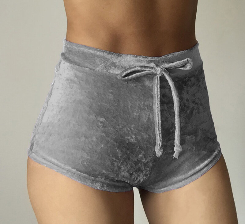 2021 Nieuwe Dames Sexy Hoge Taille Fluwelen Strakke Koord Shorts Casual Winter Plus Size Lace-Up Strakke-Montage Hip Shorts