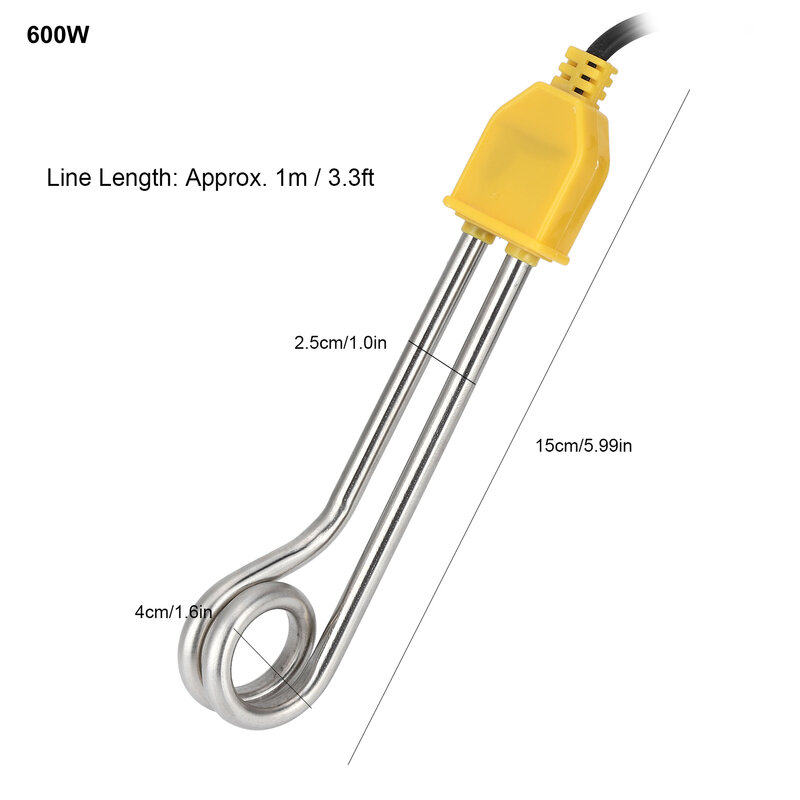 Riscaldatore di acqua istantaneo della piscina del bagno della cucina della caldaia riscaldata acqua elettrica di immersione del Mini scaldabagno 600W/1000W