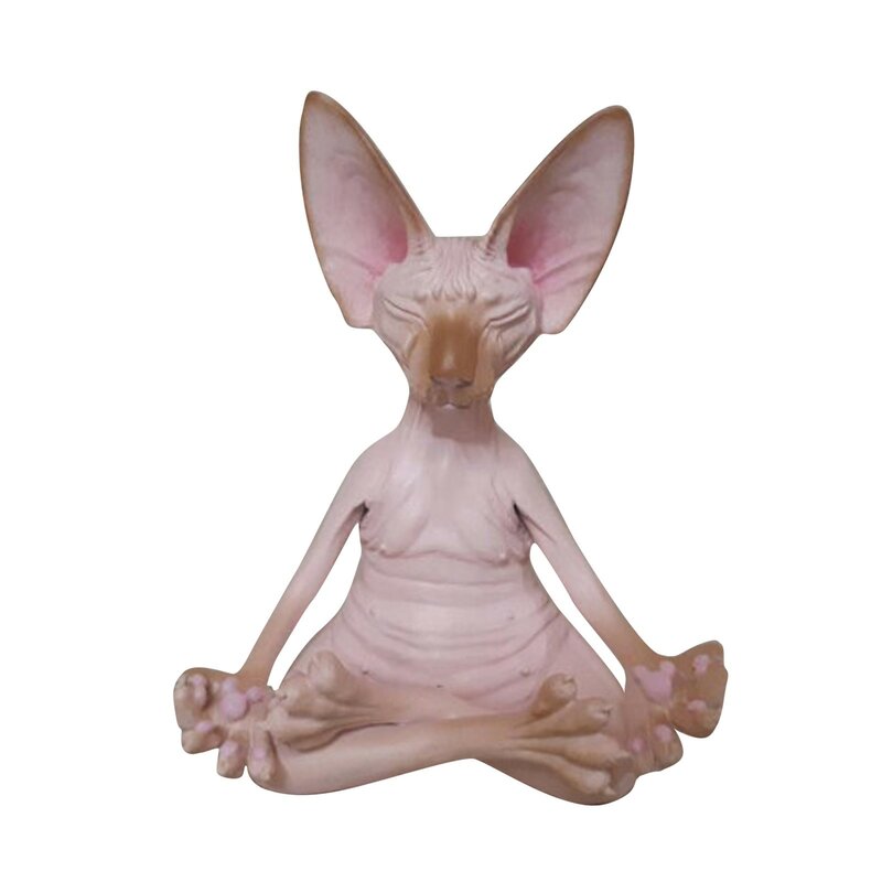 Sphynx Cat นั่งสมาธิ Collectible Figurines Miniature Handmade Decor สัตว์รูปสัตว์รูปของเล่นตกแต่งบ้าน
