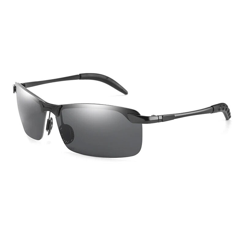 Gafas de sol polarizadas cuadradas clásicas para hombre, lentes de sol masculinas clásicas de marca, sin montura, UV400