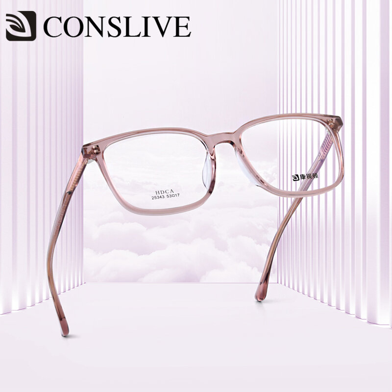 2021 NEUE Transparent Brillen für Frauen Männer Progressive Myopie Platz Multifokale Brillen Rahmen mit Linsen 25343