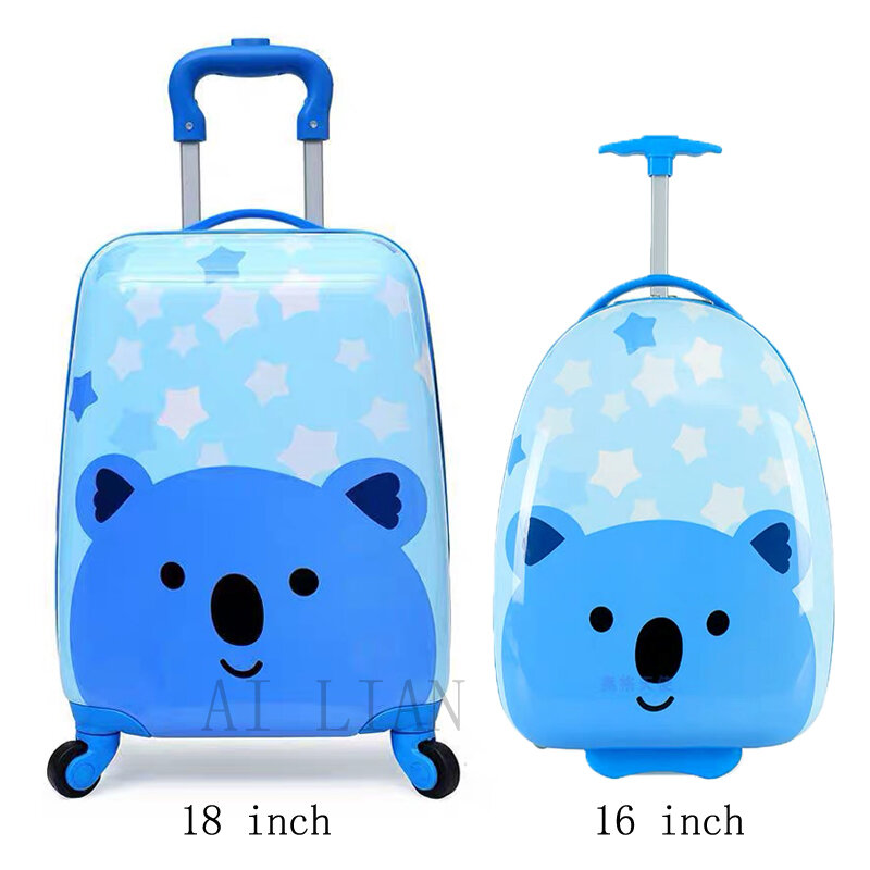 Nowe dzieci rolling bagaż Cartoon zwierząt bagaż na kółkach torba podróżna carry on walizka kółka obrotowe dzieci kabina walizka