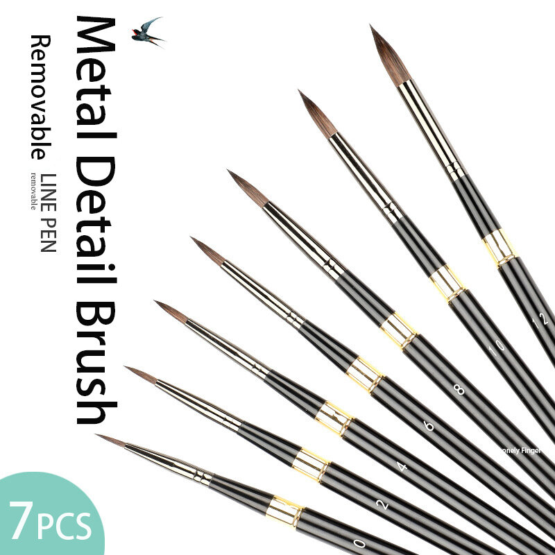 1pcs Weasel's Hair Watercolor Paint Brush High Quality Detachable Metal Rod Art Painting Brushes for Drawing Art Supplies