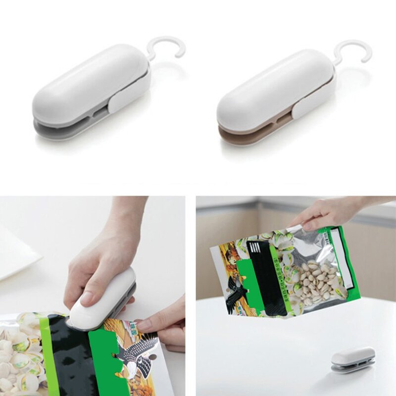 Elektrische Voedsel Sluitmachine Huishoudelijke Handige Mini Snack Plastic Zak Hand Druk Handheld Thermische Vacuüm Sluitmachine