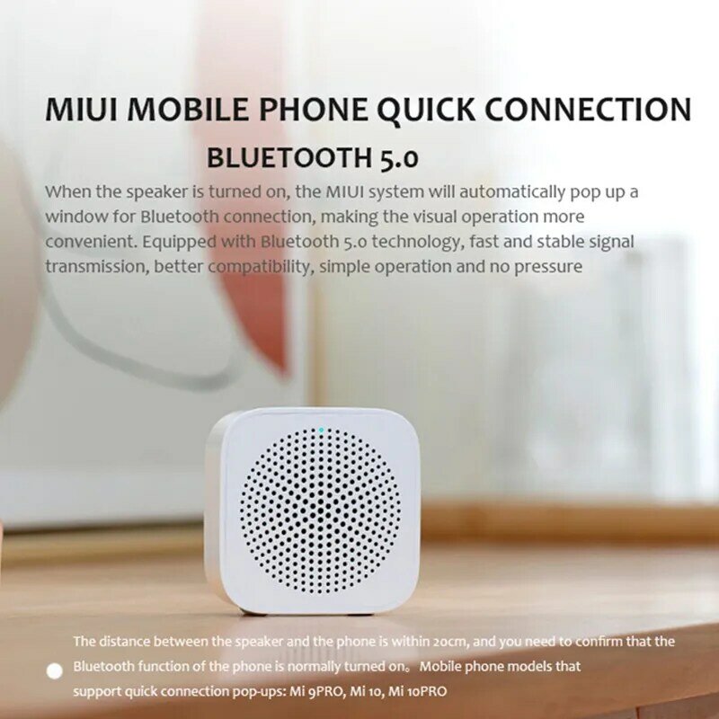 Nuovo altoparlante Bluetooth Xiaomi originale controllo AI Mini altoparlanti portatili Wireless Bluetooth 5.0 Stereo Bass Mic qualità HD tipo-c