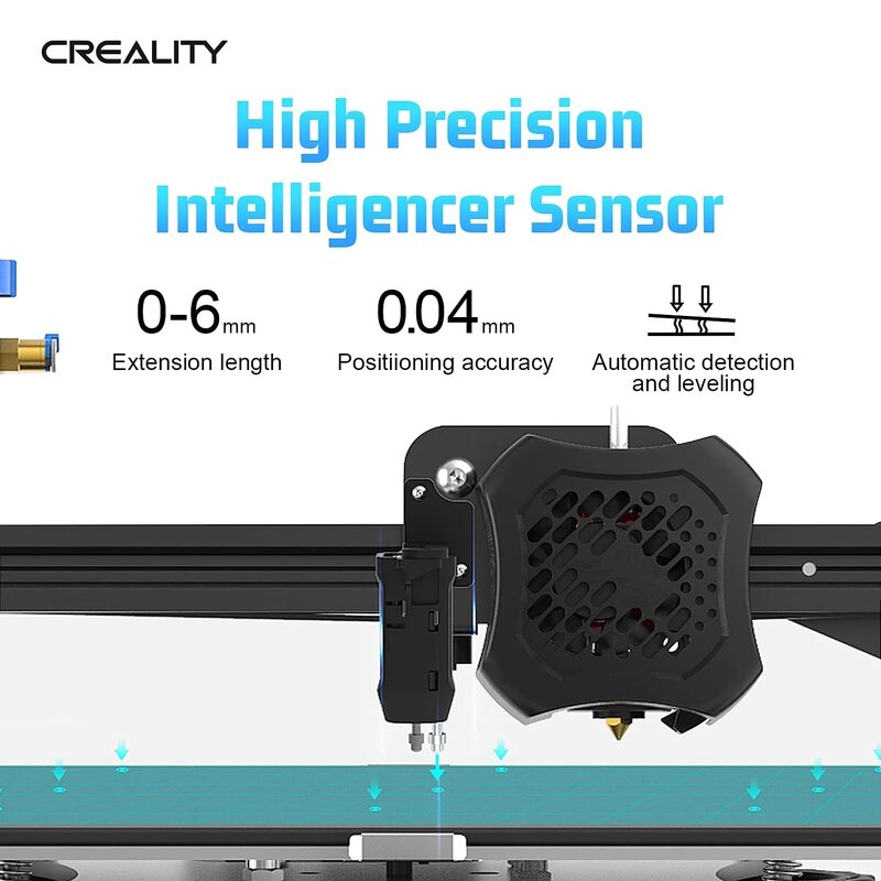 CREALITY 3D Printer CR Touch Sensor 32Bit Meratakan Auto Kit Bracket Plate (Opsional) untuk Ender-3/Ender-3 V2/Ender-3 Pro Bagian