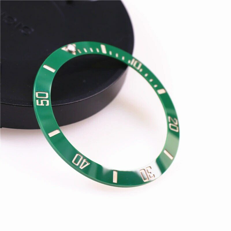 Bague de montre lumineuse en céramique noire et verte de 38mm, RLX SUB 40mm, lunette noob ar vr, boîtier d'usine propre zz 116610LVN