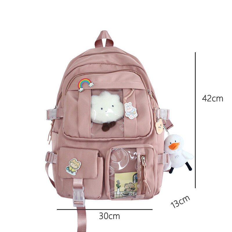 Estudante sacos de escola para meninas adolescentes bonito mochila mulher bookbags grande capacidade 2021 novo