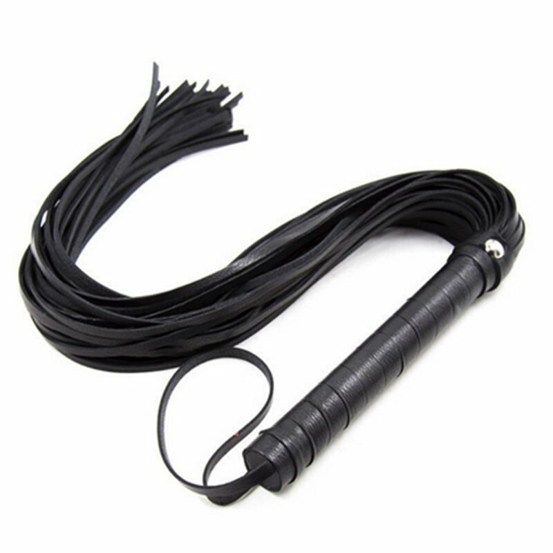 2018 48cm PU Leather Whip With Lashing Handle Spanking Paddle Scattered Whip Knout Flirting Erotic Sex Toys for SM Adult Games
