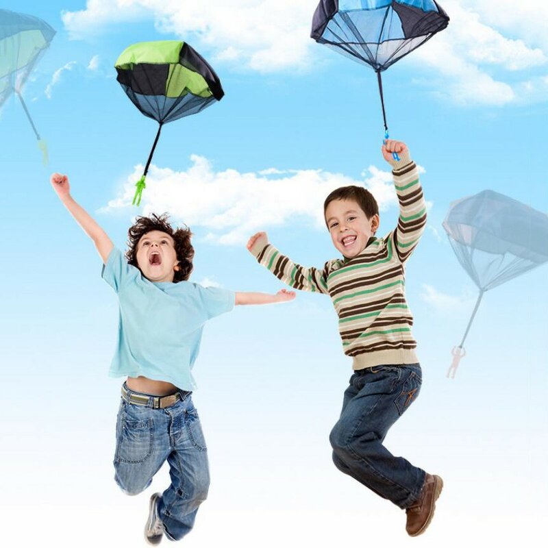 Mano tirando Mini del Soldado de paracaídas de juguete juego niños exterior jugar la educación lindo divertido juguetes nuevos juguetes para los niños 2021