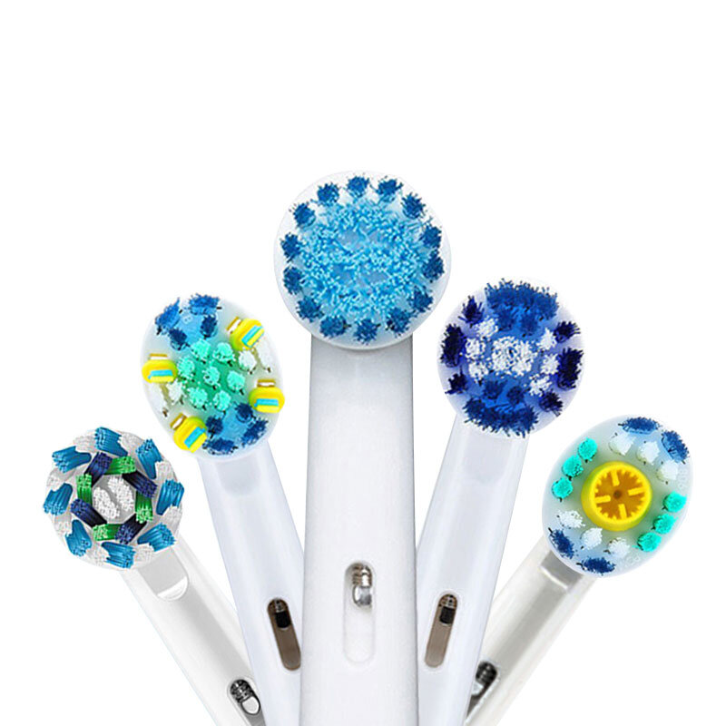 Tête de brosse à dents électrique, accessoire de rechange pour brosse à dents rotative, 4 pièces/paquet de pièces détachées, nettoyage de précision, Action croisée 3D