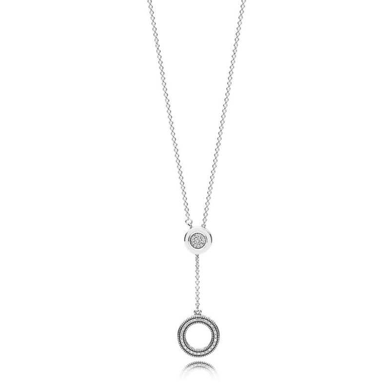 Hohe-qualität Klassische 925 Silber Doppel-seitige Einfachen Herzen Von, Kreise, liebe Form Halskette Original Damen Schmuck Mit Charme