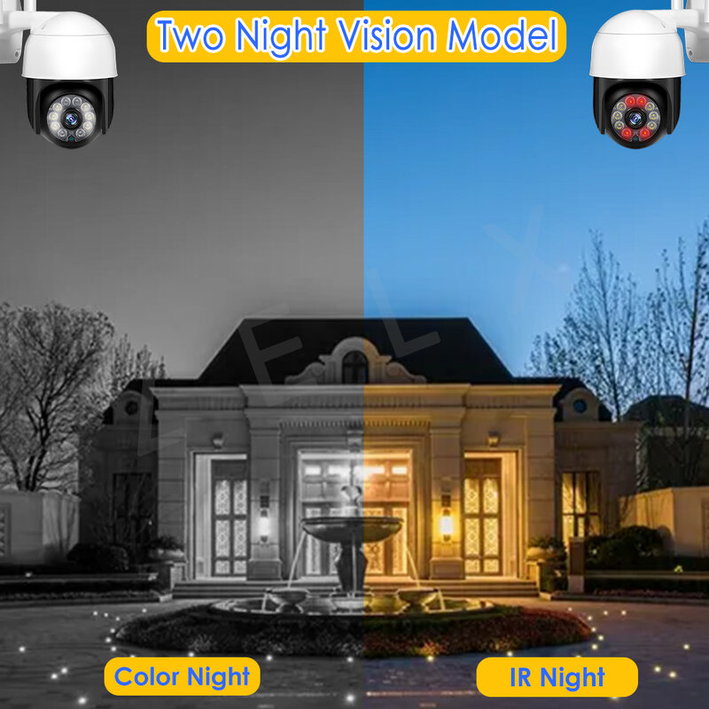 كاميرا مراقبة فيديو كاميرا مراقبة واي فاي 1080P في الهواء الطلق 5 ميجابكسل CCTV لاسلكي PTZ IP كاميرا Alexa Motion Detection AI Tracking