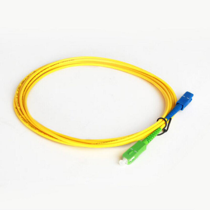 100 unids/lote SC APC a SC UPC SC Patch Cord Simplex 3,0mm LSZH Cable de conexión de fibra de modo único Jumper