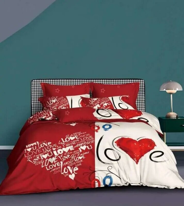 decorazione natalizia per camera da letto e adulti per bambini Copripiumino stampato a nido d'ape colorato 3D A, 135 x 200 cm per letto singolo e matrimoniale 