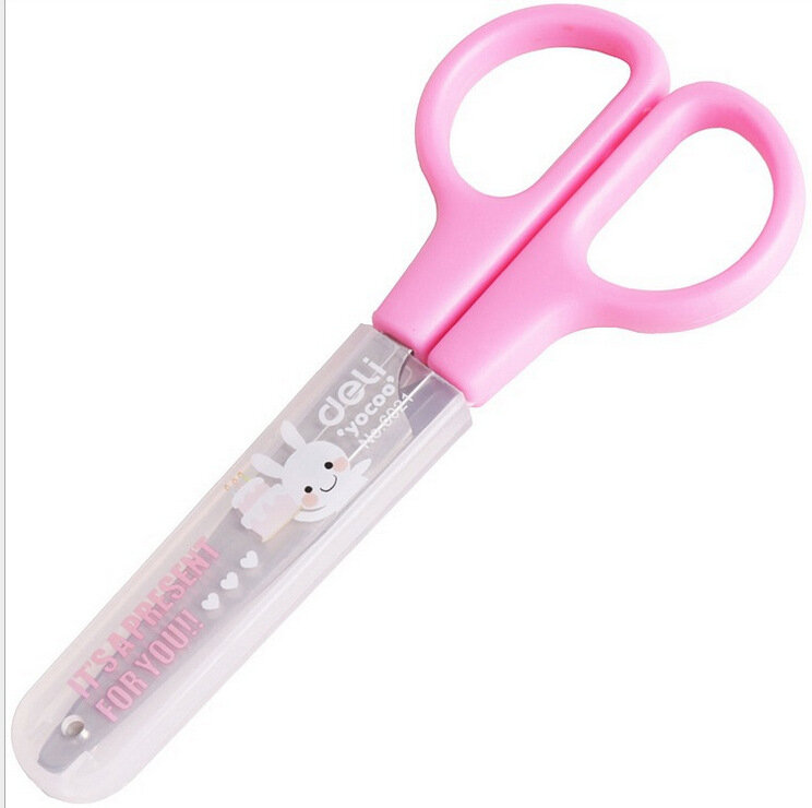 Deli 6021 Safety Scissors. Children's Hand-made Scissors for Multi-functional Children's Art Students