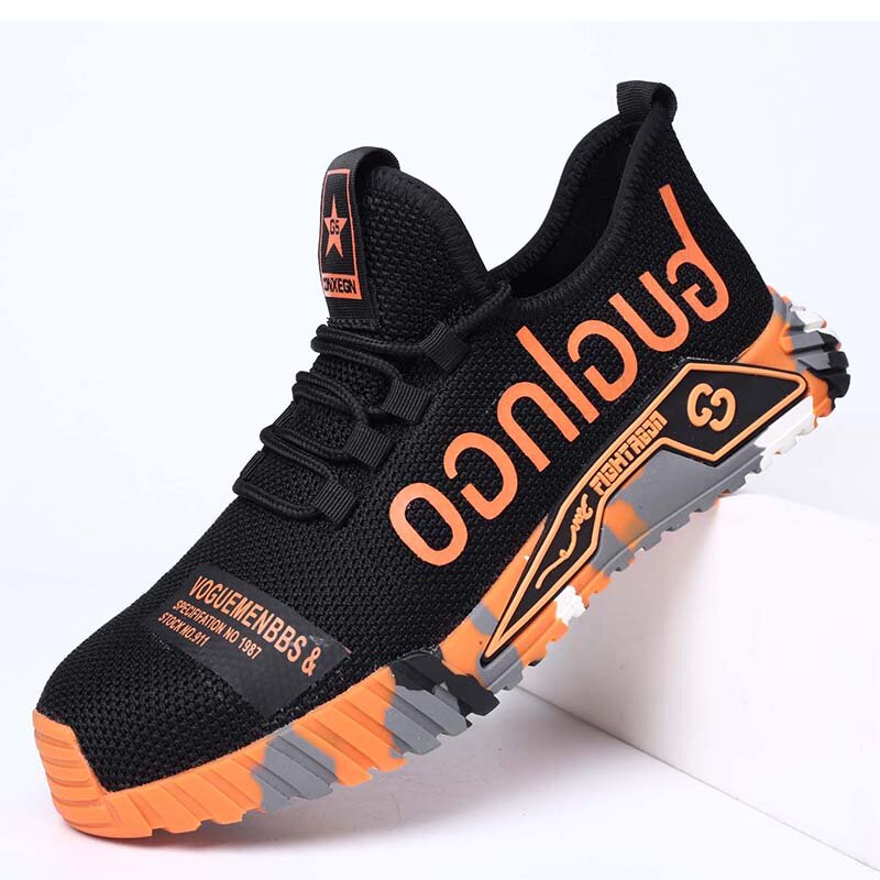 New Breathable Lightweight Work Shoes Comfortable Soft Safety Shoes European Standard Safety Shoes Sport Safety Steel-Toed Shoes