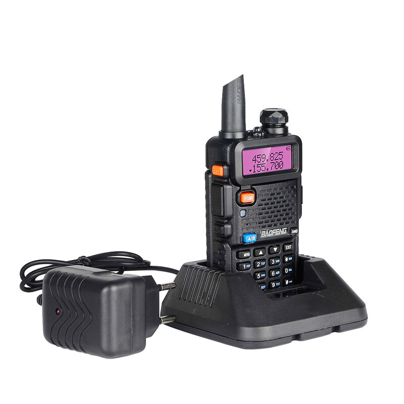 Walkie talkie baofeng uv 5r vhf/uhf 136-174mhz & 400-520mhz banda dupla em dois sentidos rádio de presunto bf UV-5R portátil baofeng walkie talkies