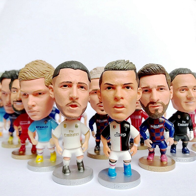 Muñecas de 6,5 cm de altura, figura de resina de 2,5 pulgadas, C.Ronaldo, Neymar, Robben, Beckham