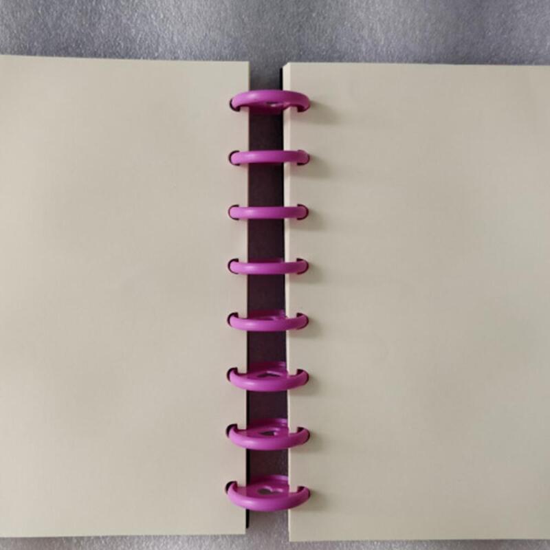 Notebook Binding Ring Paddestoel Gat Knop Notepad 360 Plastic Spoel Gesp Supplies Kantoor Opvouwbare Losbladige Plastic Degr F0S7