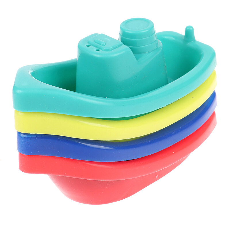 4Pcs Educatief Drijvende Schip Badkamer Kids Boten Bad Speelgoed Bad Zwemmen Water Speel Boot Speelgoed Voor Kinderen Baby douche